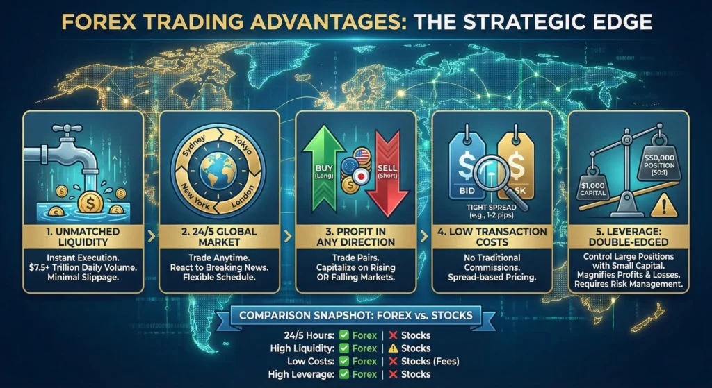 forex trading advantages